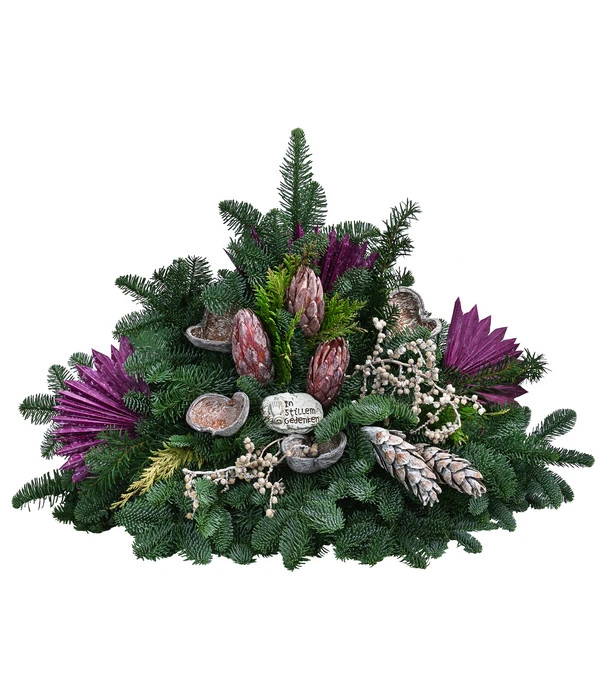 Grabbukett, Dreieckig, Pink, Ca. B70/H40/T40 Cm 1 Grabbukett, Dreieckig, Pink, Ca. B70/H40/T40 Cm