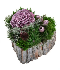 Grabgesteck Unvergessen, Herzförmig, Ca. B25/H25/T25 Cm