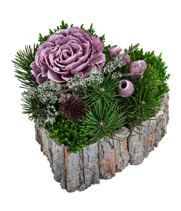 Grabgesteck Unvergessen, Herzförmig, Ca. B25/H25/T25 Cm 1 Grabgesteck Unvergessen, Herzförmig, Ca. B25/H25/T25 Cm