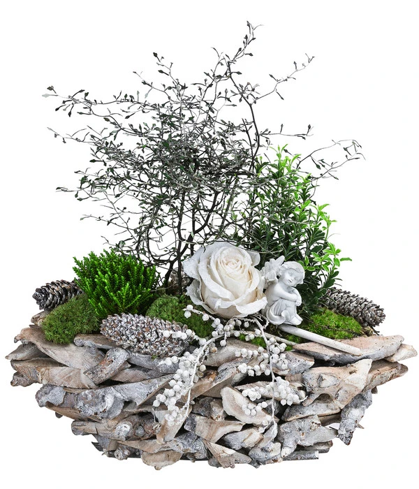 Grabgesteck Stille, Oval, Ca. B50/H50/T25 Cm 1 Grabgesteck Stille, Oval, Ca. B50/H50/T25 Cm