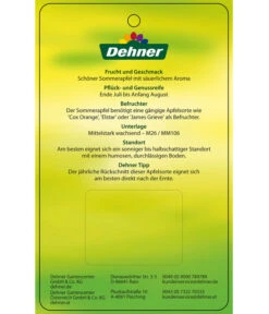 Sommerapfel 'Klarapfel', Weiß -Deutschland Genussgarten Verkaufs-Shop 7701386 SommerapfelKlarapfel Etikett 2