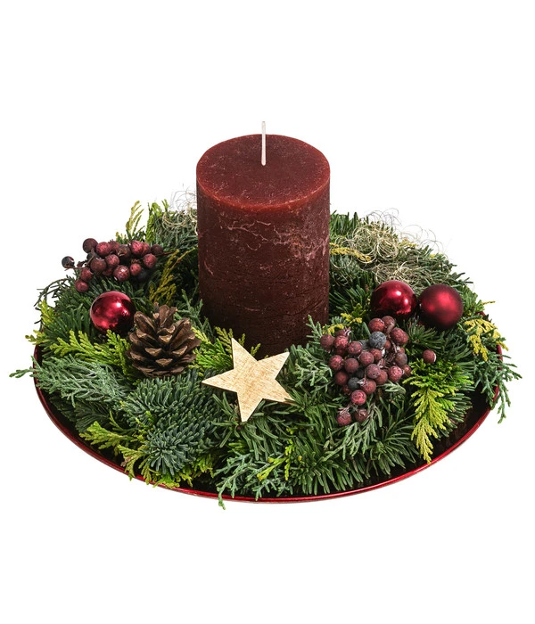 Deutschland Genussgarten Verkaufs-Shop 34 Deutschland Genussgarten Verkaufs-Shop -Deutschland Genussgarten Verkaufs-Shop 6395842 WE FS 001 WeihnachtsgesteckRotAdvent2022